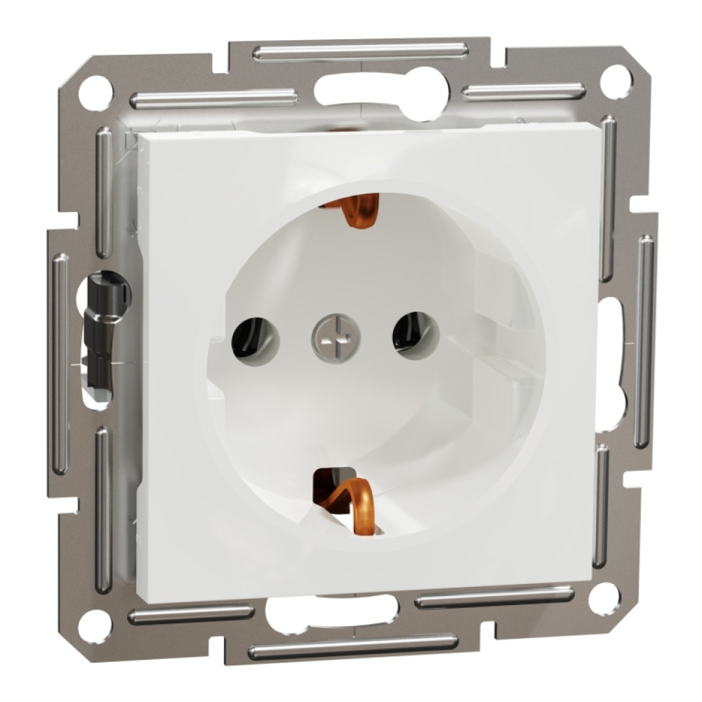 Розетка із заземленням Schneider Electric Asfora Білий EPH2970121 (без рамки)